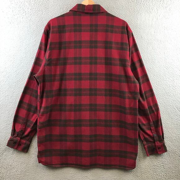 Mt Ops Mens Shirt Flannel Button Down Size XXL Red Plaid Long Sleeve - Picture 2 of 9